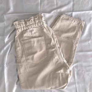 Zara Paperbag Beige Jeans